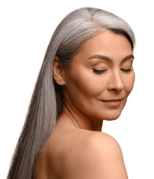 Woman with long hair
