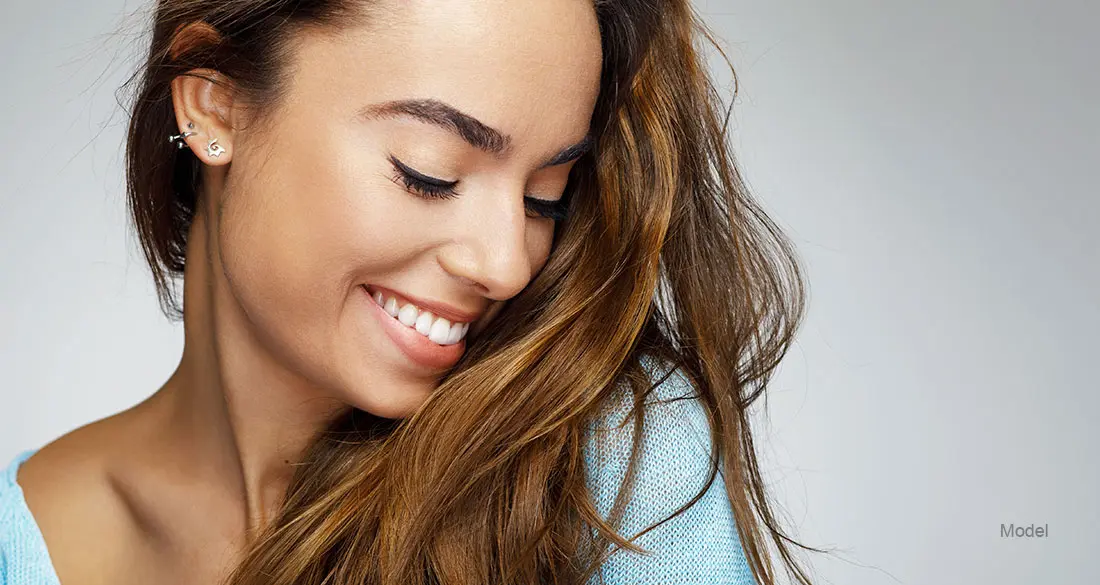 woman smiling
