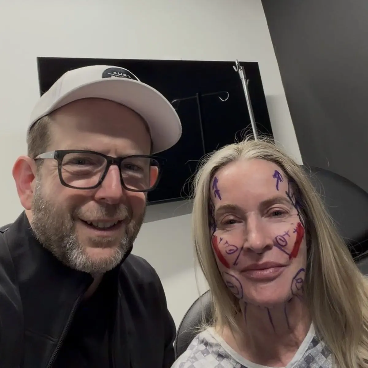 Dr. Weinfeld with patient before procedure