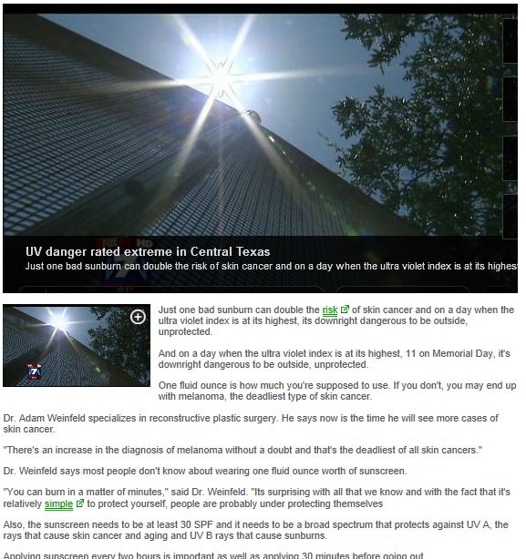 Screenshot of digital article