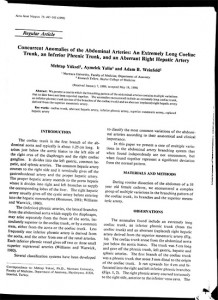 article featuring anomalies of abdominal arteries 