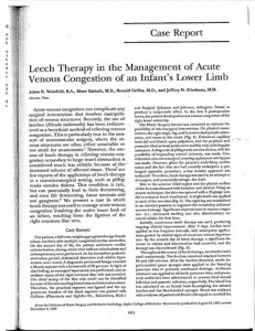 Leech therapy article cover