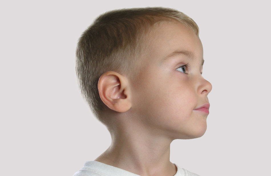 Profile image of a young boy highlight his ears - mobile