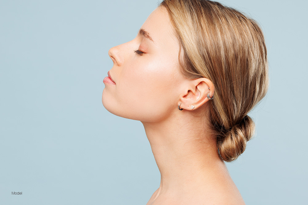 Profile of a young woman