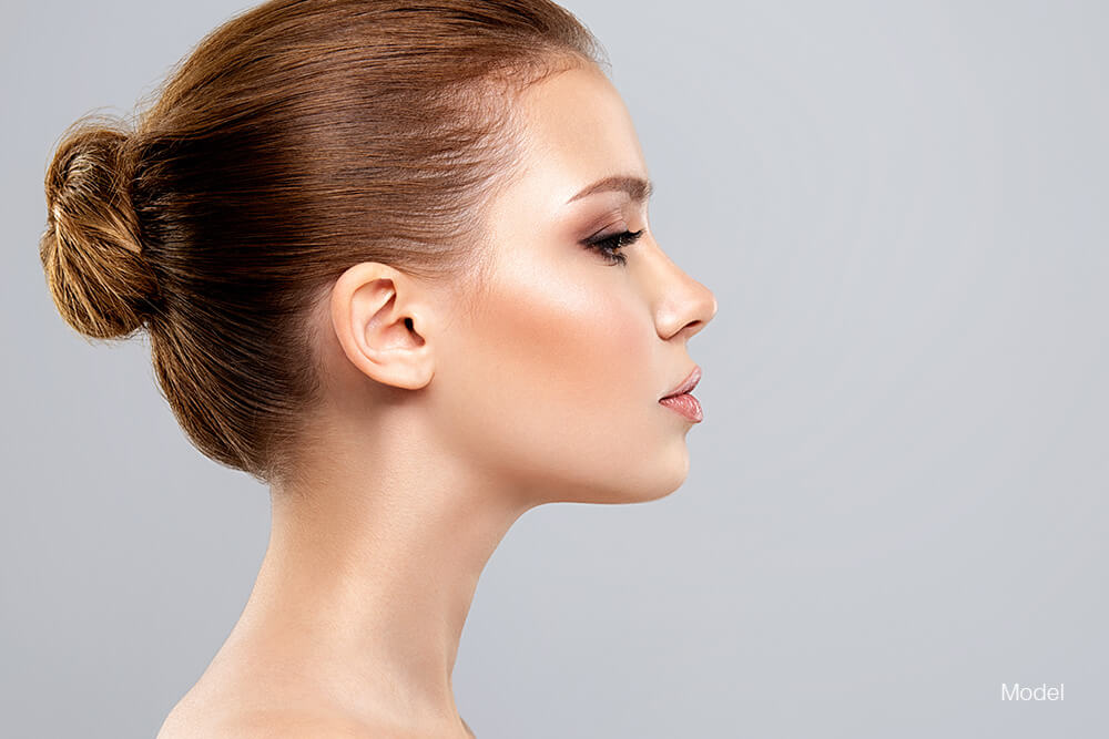 Profile of a young woman
